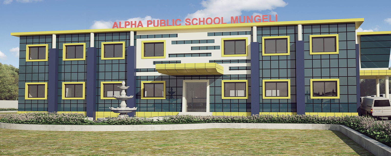 Alpha Public School building exterior